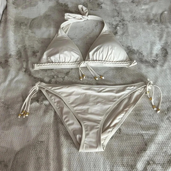 BLEU ROD BEATTIE Braided Halter Bikini Top and Bikini Bottom Size 12 - Picture 7 of 10